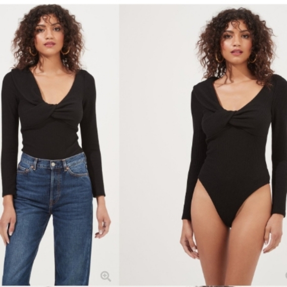ASTR THE LABEL Iggy Twist front long sleeve bodysuit Size XS - Picture 1 of 11